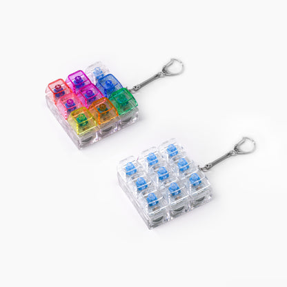 9-Key Keyboard Fidget Toy for Adults – LED Light Keychain Clicker, Sensory Fun Stress Relief Toy for Anxiety & Decompression